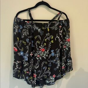Parker Black Floral Smocked Top